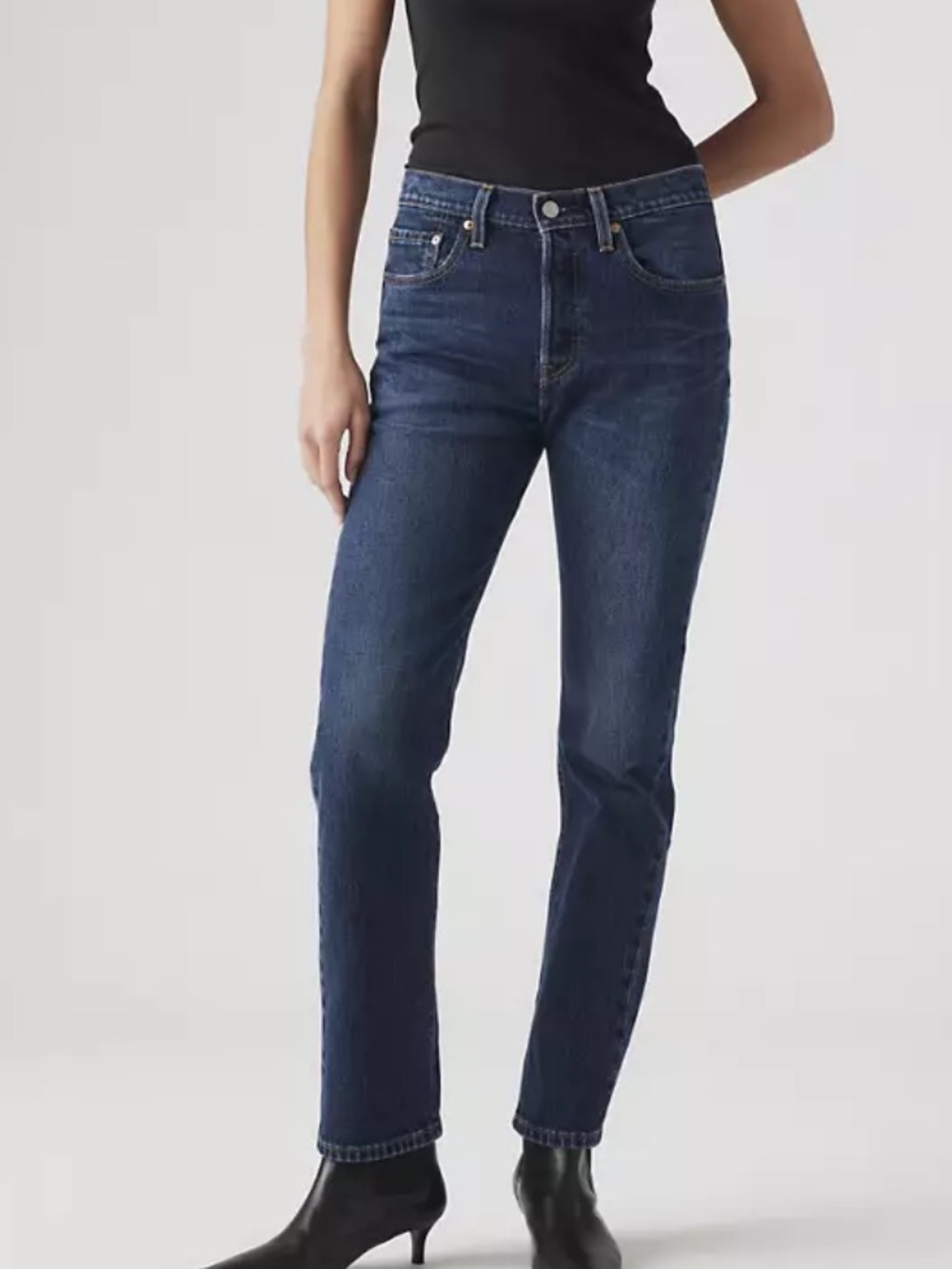 Levi's Premium 501 Original Fit Button Fly Jeans Women's 27 Same Intent Dark